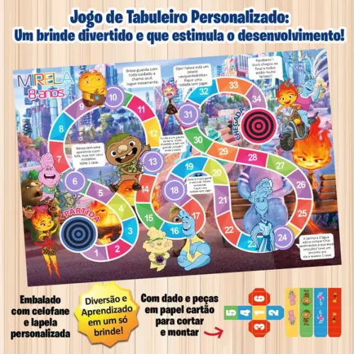 Jogo de Tabuleiro Personalizado Elementos