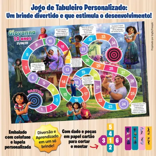 Jogo de Tabuleiro Personalizado Encanto