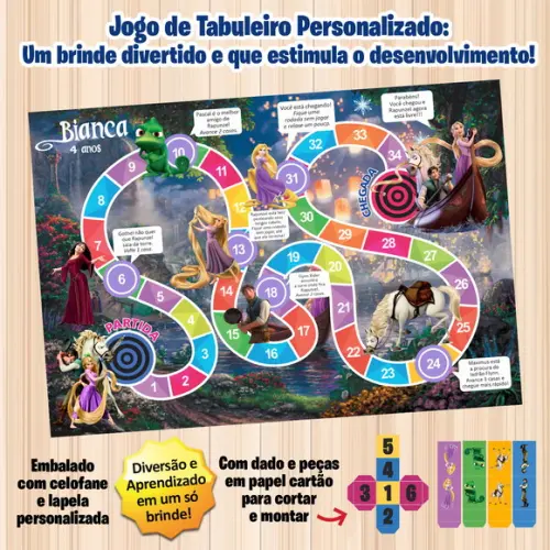 Jogo de Tabuleiro Personalizado Enrolados