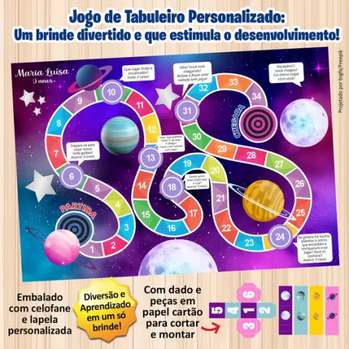Jogo de Tabuleiro Personalizado Galáxia