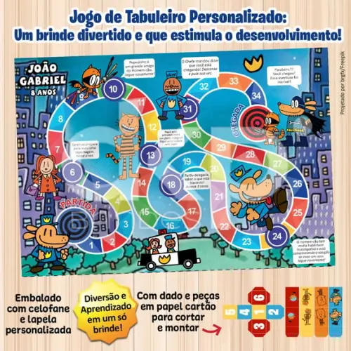 Jogo de Tabuleiro Personalizado Homem Cão