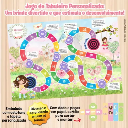 Jogo de Tabuleiro Personalizado Jardim