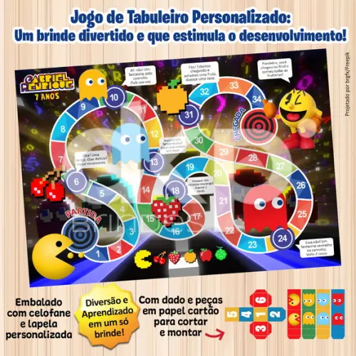 Jogo de Tabuleiro Personalizado Pacman