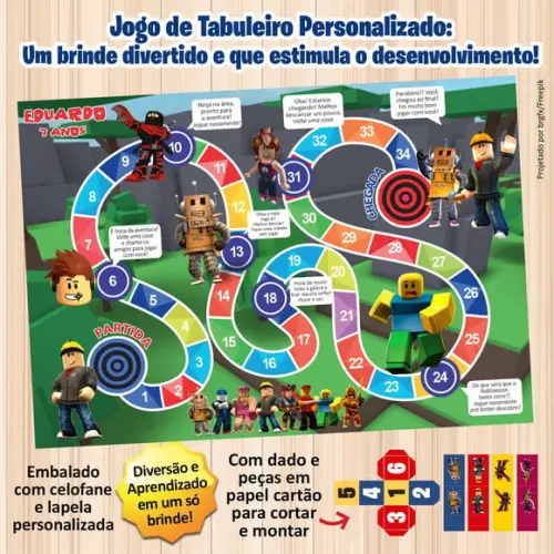 Jogo de Tabuleiro Personalizado Roblox