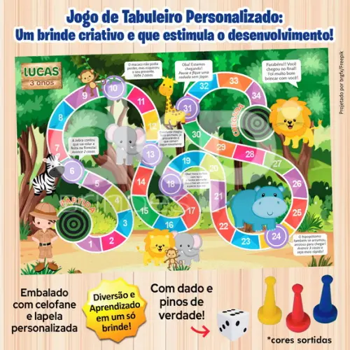 Jogo de Tabuleiro Personalizado Safari / Floresta