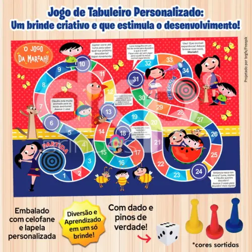 Jogo de Tabuleiro Personalizado Show da Luna