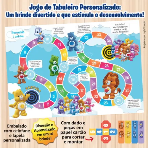 Jogo de Tabuleiro Personalizado Ursinhos Carinhosos