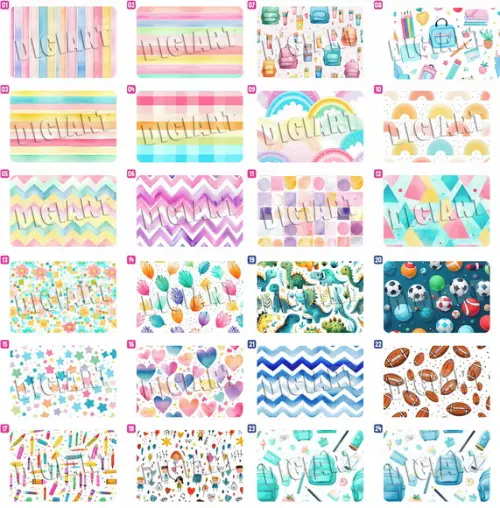 Kit com 94 Etiquetas Escolares com Mascote