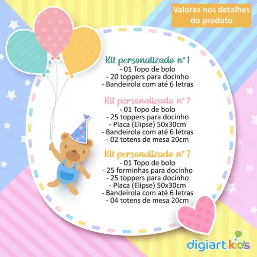 Kit Decoração Dia dos Namorados Mickey e Minnie