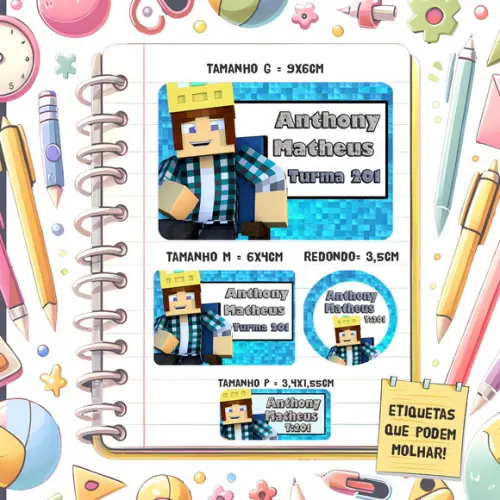 Kit Etiquetas Escolares Authentic Games 79 Unidades