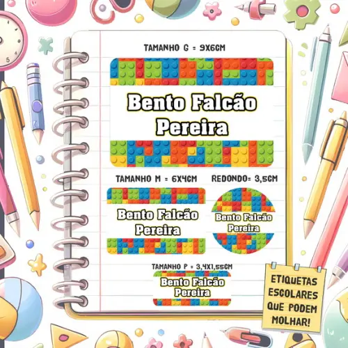 Kit Etiquetas Escolares Lego 79 Unidades