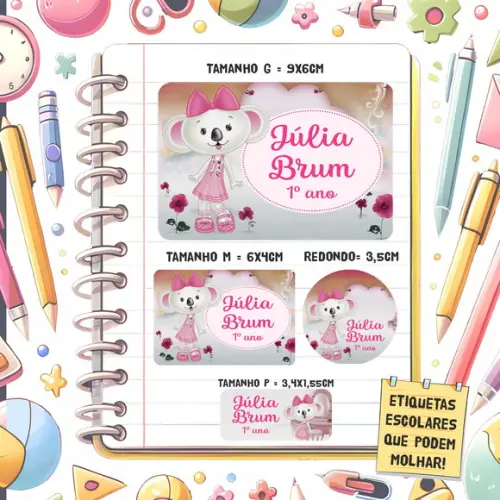 Kit Etiquetas Escolares Lilica Repelica 79 Unidades