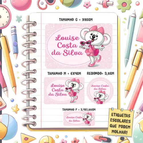 Kit Etiquetas Escolares Lilica Repelica 79 Unidades