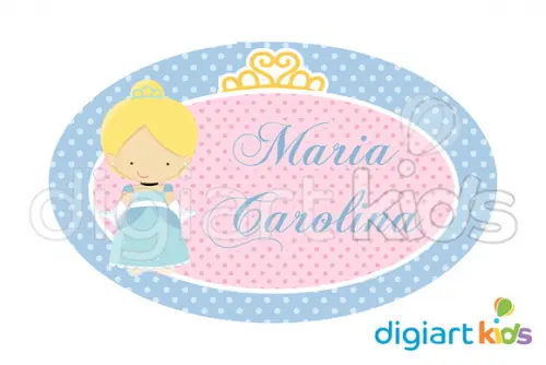 Placa - Painel - Oval - Cinderela 70cm