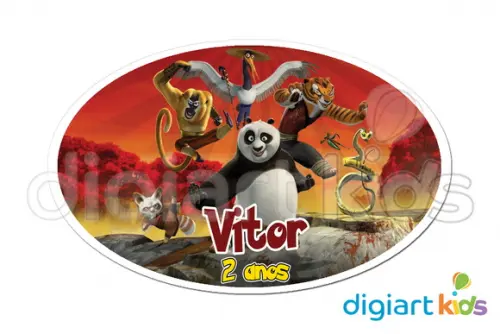 Placa Oval Kung Fu Panda - 70cm