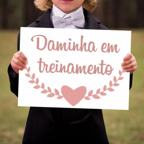 Placa Lá Vem a Noiva para Casamento