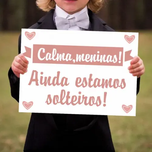 Placa Lá Vem a Noiva para Casamento