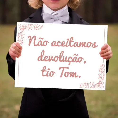 Placa Lá Vem a Noiva para Casamento