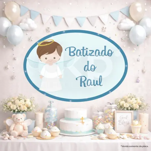 Placa Painel para Decoração Batizado