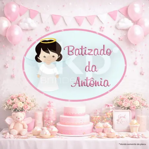 Placa Painel para Decoração Batizado