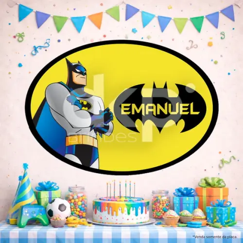 Placa Painel para Decoração Batman