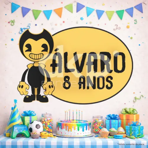 Placa Painel para Decoração Bendy