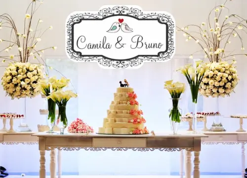 Placa Painel para Decoração Casamento