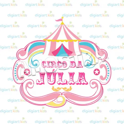 Placa Painel para Decoração Festa 85x80cm Circo Rosa