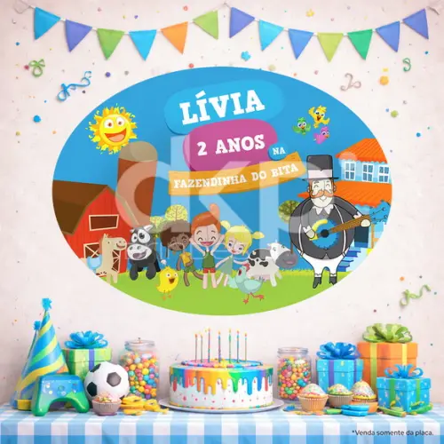 Placa Painel para Decoração Festa Bita na Fazenda