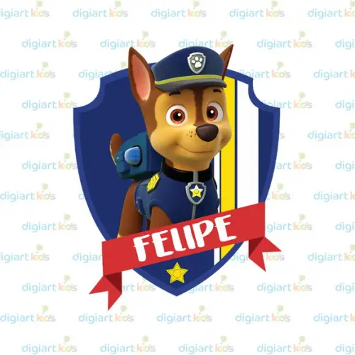 Placa Painel Para Decoração Festa Chase Patrulha Canina