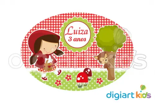 Placa Painel para Decoração Festa Chapeuzinho Vermelho