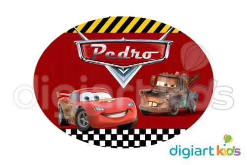 Placa Painel para Decoração Festa Carros Mcqueen