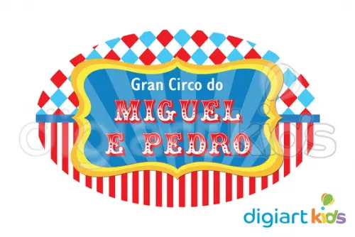 Placa Painel para Decoração Festa Circo