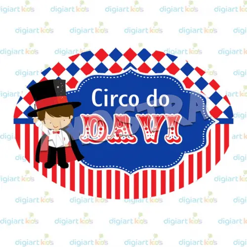 Placa Painel para Decoração Festa Circo Mágico
