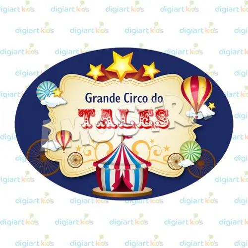 Placa Painel para Decoração Festa Circo Vintage