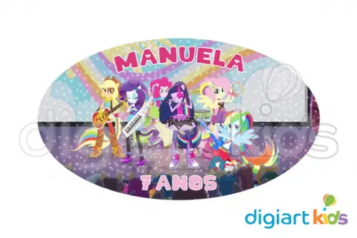Placa Painel para Decoração Festa Equestria Girls