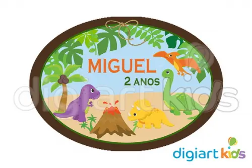 Placa Painel para Decoração Festa Dinossauros