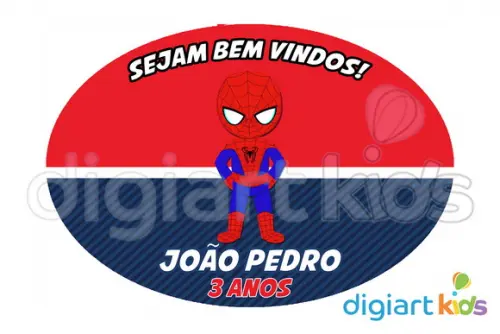 Placa Painel para Decoração Festa Homem Aranha