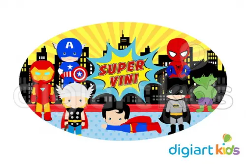 Placa Painel para Decoração Festa Heróis