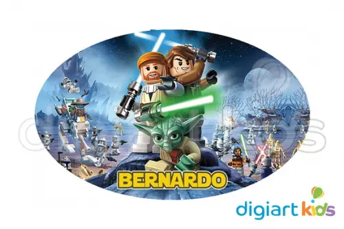 Placa Painel para Decoração Festa Lego Star Wars
