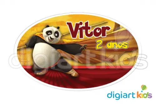 Placa Painel para Decoração Festa Kung Fu Panda