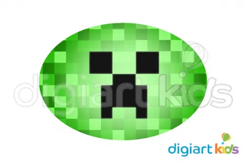 Placa Painel para Decoração Festa Minecraft Creeper