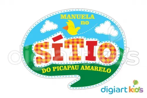Placa Painel para Decoração Festa Sítio do Pica Pau Amarelo