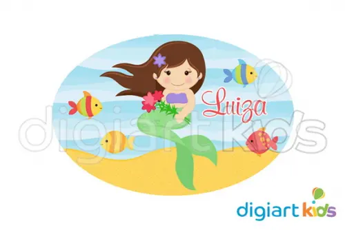 Placa Painel para Decoração Festa Sereia