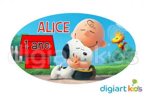 Placa Painel para Decoração Festa Snoopy