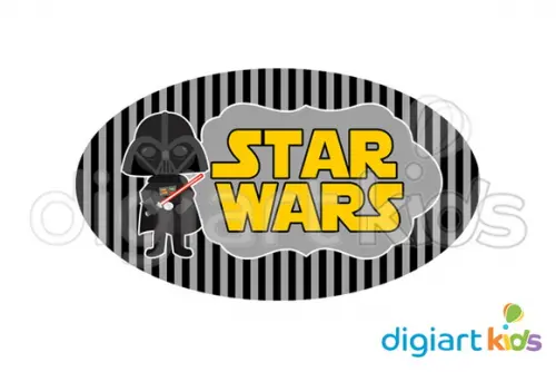 Placa Painel para Decoração Festa Star Wars Darth Vader