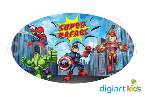 Placa Painel para Decoração Festa Super Hero Squad