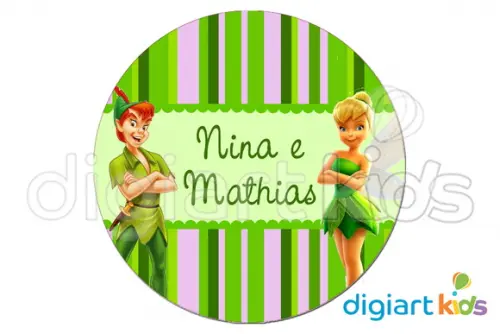 Placa Painel para Decoração Festa Tinker Bell e Peter Pan