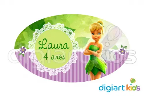 Placa Painel para Decoração Festa Tinker Bell