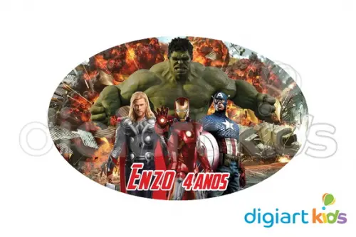 Placa Painel para Decoração Festa Vingadores
